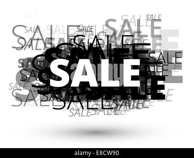 Verkauf-Titel auf abstrakten Hintergrund von vielen Worten, Vektor-illustration Stockfoto