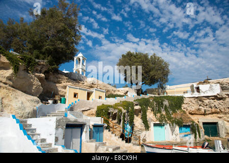 bunte Mandrakia in Milos, Griechenland Stockfoto