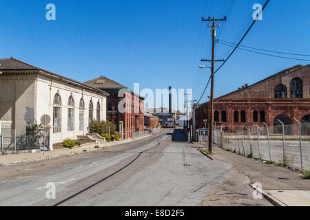 Einem alten altersschwachen Industriegebiet von San Francisco Bayview district Stockfoto