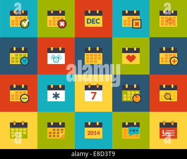 Flache Icons set 16 Stockfoto