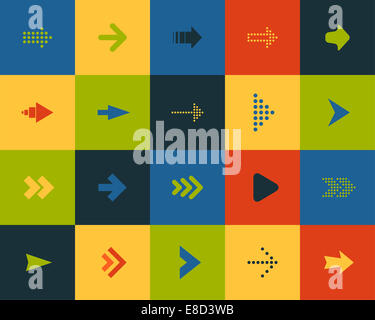 Flache Symbole set 28 Stockfoto