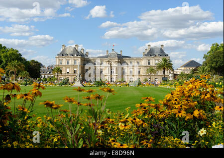 Palais du Luxembourg, Gartenfassade, Jardin du Luxembourg, Quartier Latin 6 Arrondissement, Paris, Frankreich Stockfoto