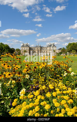 Palais du Luxembourg, Gartenfassade, Jardin du Luxembourg, Quartier Latin 6 Arrondissement, Paris, Frankreich Stockfoto