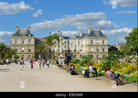 Palais du Luxembourg, Gartenfassade, Jardin du Luxembourg, Quartier Latin 6 Arrondissement, Paris, Frankreich Stockfoto