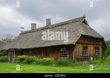 Haus im alten Fischerdorf Dorf Kurland, Freilichtmuseum, Berģi, Riga, Rīgas Pilsēta, Lettland Stockfoto