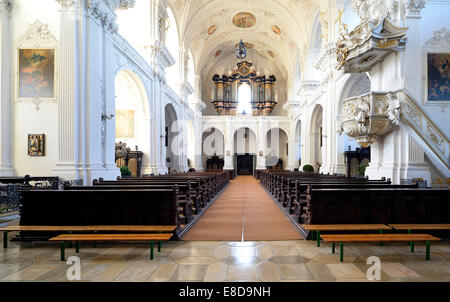 Orgel im historischen gewölbt, Tresor, Kirche Schönenberg, Ellwangen Jagst, Baden-Württemberg, Deutschland Stockfoto