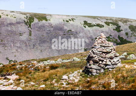 Blick vom Mont Jacques-Cartier in Quebec, Kanada und seine berühmte Steinhaufen Stockfoto