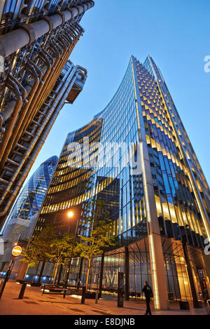 LONDON, UK - 6. Juni 2014: Moderne Architektur City of London das führende Zentrum der globalen Finanzwelt, Sitz für führende ba Stockfoto