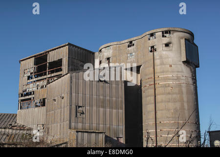 Die alten Betonwerk Shoreham Stockfoto