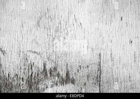 Detaillierten Hintergrundtextur alten weißen Holzoberfläche Stockfoto