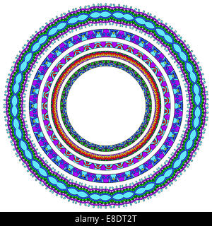 Reihe von runden geometrischen Rahmen, Kreis Grenze Ornament, Vektor Stockfoto