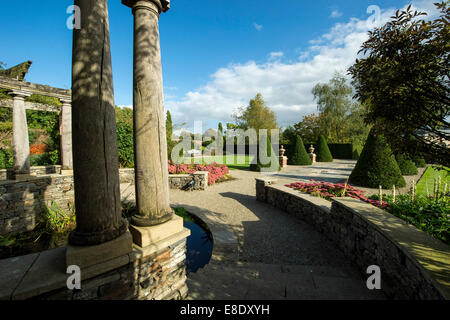 Der ummauerte Garten an der Rückseite des 18. Jahrhundert georgischen Dekanat, Oakfield Herrschaft, Raphoe, County Donegal, Irland, Europa Stockfoto