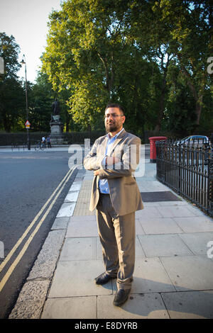 Usama Hasan, senior Researcher am Quilliam Foundation und ehemaligen islamischen Extremisten, London, England, UK Stockfoto