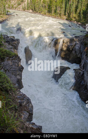 Fluss, der durch Banff Nationalpark, Kanada Stockfoto