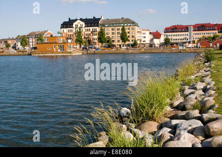 Västervik Schweden schwedische Stadt Süd-Ost-Kalmar Grafschaft Sommer Zeit Sommer Ostsee Schweden Sonnenschein sonnigen Tag Urlaub ho Stockfoto