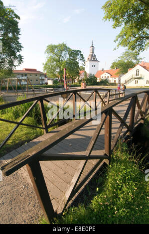 Västervik Schweden schwedische Stadt Süd-Ost-Kalmar Grafschaft Sommer Zeit Sommer Ostsee Schweden Sonnenschein sonnigen Tag Urlaub ho Stockfoto