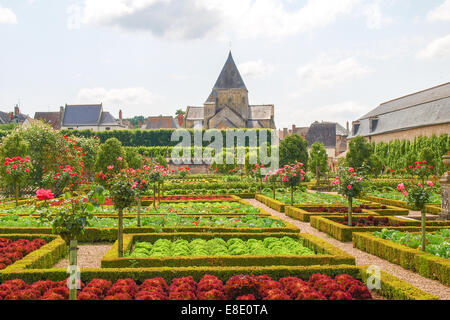 Villandry, Frankreich: entlang der Route der Schlösser an der Loire - Château et Jardins de Villandry Stockfoto