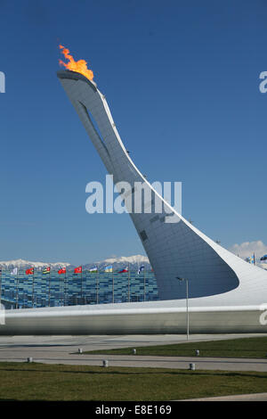 Sotschi Medals Plaza Olympische Flamme Winter Olympiade Sotschi 2014 Russland Stockfoto