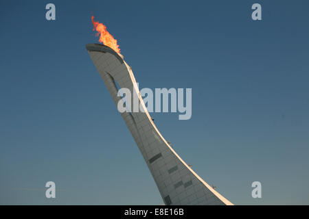 Sotschi Medals Plaza Olympische Flamme Winter Olympiade Sotschi 2014 Russland Stockfoto