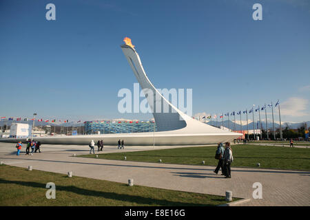 Sotschi Medals Plaza Olympische Flamme Winter Olympiade Sotschi 2014 Russland Stockfoto