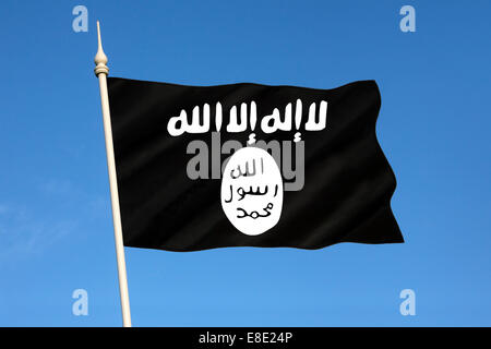 Flagge des islamischen Staates (ISIS oder ISIL) Stockfoto