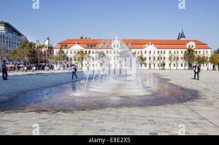 Domplatz mit der Landtag, Magdeburg, Sachsen Anhalt, Deutschland Stockfoto