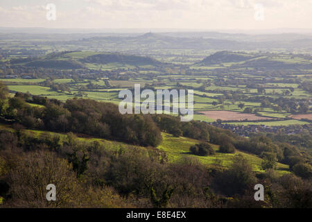 Blick von Deer Leap, Somerset, England, Großbritannien Stockfoto