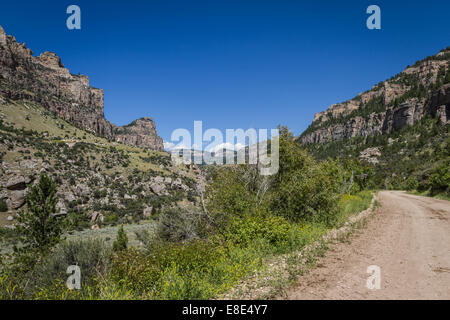 am Nachmittag Blick auf die zehn Schlaf Canyon in Wyoming Stockfoto