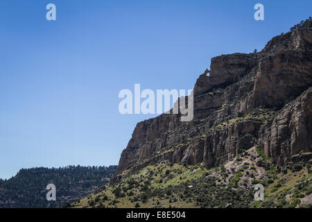 am Nachmittag Blick auf die zehn Schlaf Canyon in Wyoming Stockfoto