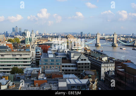 Panoramablick von der Spitze des Denkmals London England Vereinigtes Königreich UK Stockfoto