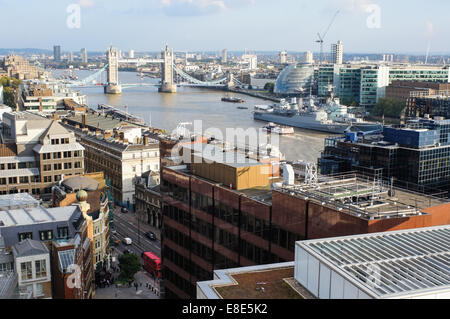 Panoramablick von der Spitze des Denkmals London England Vereinigtes Königreich UK Stockfoto