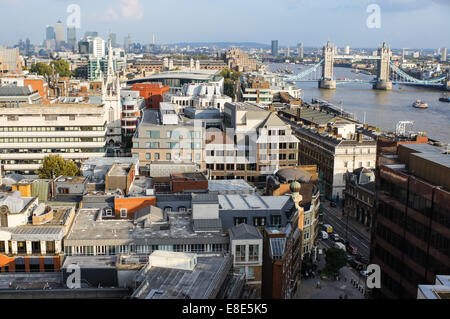 Panoramablick von der Spitze des Denkmals London England Vereinigtes Königreich UK Stockfoto