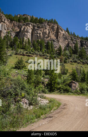 am Nachmittag Blick auf die zehn Schlaf Canyon in Wyoming Stockfoto