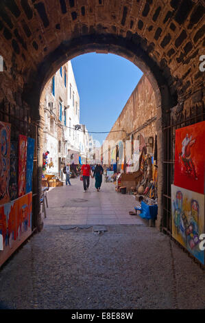 Vertikale inzwischen in Essaouira Stockfoto