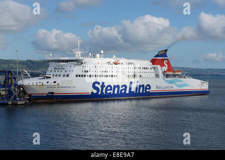 Stena Line Superfast VIII Fähre bei Belfast Docks UK Stockfoto