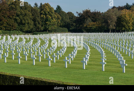 die militärischen amerikanischen Friedhof Henri-Chapelle in Belgien Stadt Hombourg Stockfoto