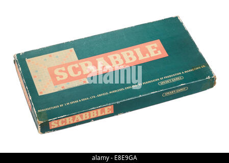 Ein original Vintage Spiel Scrabble von Spears Spiele Stockfoto