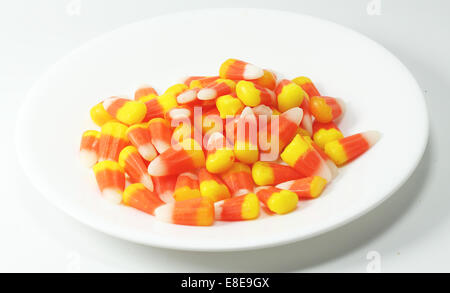 Candy Hühneraugen auf einem weißen Teller Stockfoto