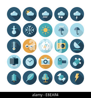 Flache Design-Ikonen für Benutzer Schnittstelle., Webseite, Website, Programm Stockfoto