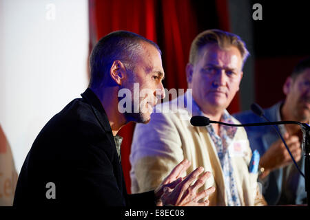 Michel Roux Jr., James Pembroke & Russell Norman in der Londoner Soho literarische Festival Soho Stockfoto