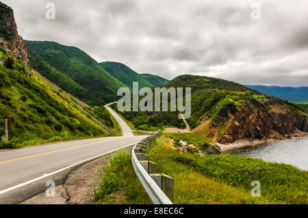 Der Cabot Trail Cape Breton Island Nova Scotia Kanada. Stockfoto