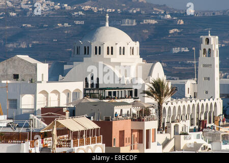 Orthodoxen Metropolitenkirche, Fira, Santorin, Griechenland. Stockfoto