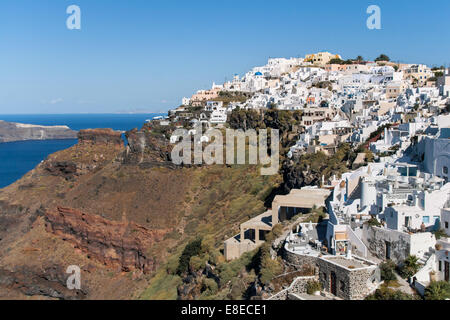 Dorf Imerovigli in Santorini, Griechenland. Stockfoto