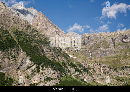 Blick auf Monte Perdido von Bielsa, Pyrenäen, Spanien Stockfoto