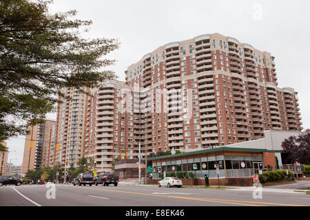 High-Rise Eigentumswohnung Gebäude - Ballston Nachbarschaft, Arlington, Virginia, Vereinigte Staaten Stockfoto