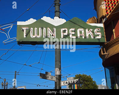 Twin Peaks Tavern, Castro & Market Street, San Francisco Stockfoto