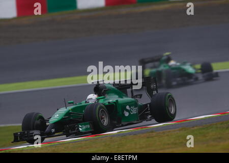 JAP, Caterham F1 Team, Caterham CT05, Renault Energy F1 2014, Kamui KOBAYASHI, SUZUKA, JAPAN, 05.10.2014, Formel 1 F1-Rennen, Grosser Preis, GP du Japon, Motorsport, Grand Prix von JAPAN, Foto: Sho TAMURA/AFLO SPORT Deutschland heraus Stockfoto