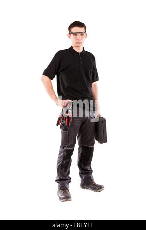 Männlichen Soldaten mit Toolbox. Stockfoto