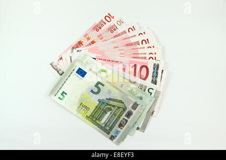 Haufen von Euro Stockfoto