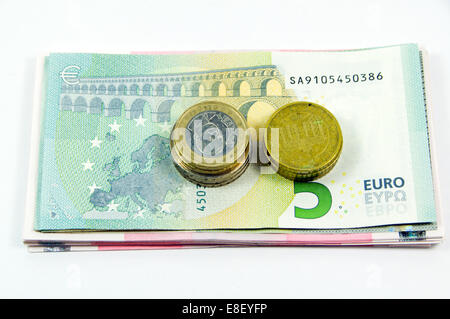 Haufen von Euro Stockfoto